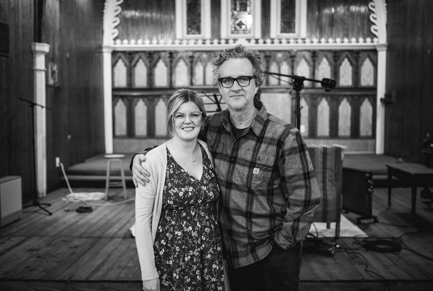 Singer Courtney Wicks and Grammy Award-winning producer Greg Wells at Trinity Hall in Winterton in October. Photo by Jeremy Harnum - Contributed