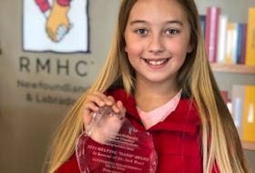 Emma King of Victoria, N.L. is being recognized as a community hero for her fundraising efforts in support of Ronald McDonald House Charities. Contributed.