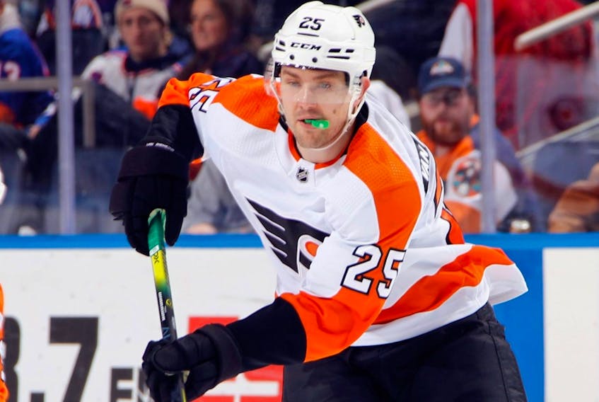 James van Riemsdyk  of the Philadelphia Flyers was back in Toronto on Sunday facing his former team. 