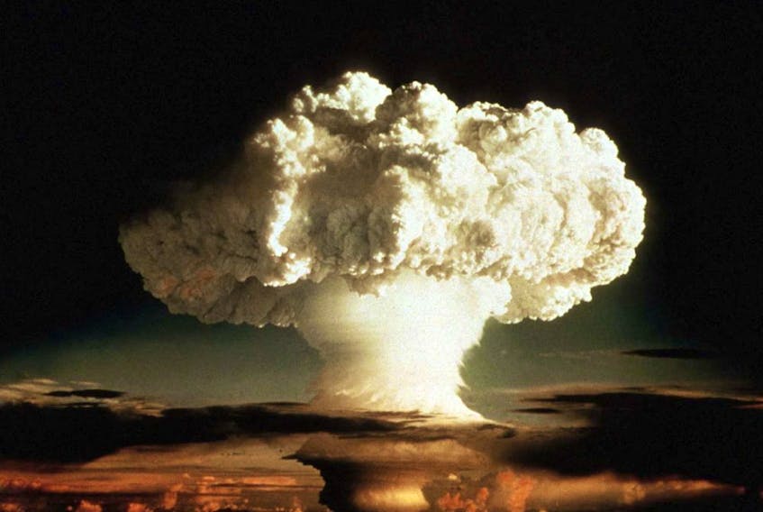 FILE PHOTO: MUSHROOM CLOUD OF FIRST HYDROGEN BOMB TEST