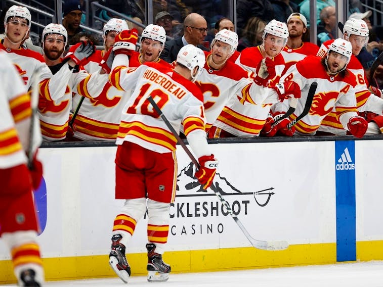 Jonathan Huberdeau Calgary Flames Adidas Primegreen Authentic NHL Hock –