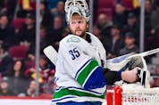  Canucks goalie Thatcher Demko has been perceived to have ‘struggled’ so far this season, but the ailing netminder has save-percentage numbers that aren’t far off those of his stablemate Spencer Martin.