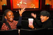  Plaza Theatre owner Fatima Allie Dobrowolski and general manager Kelly Mandeville in the newly restored theatre.