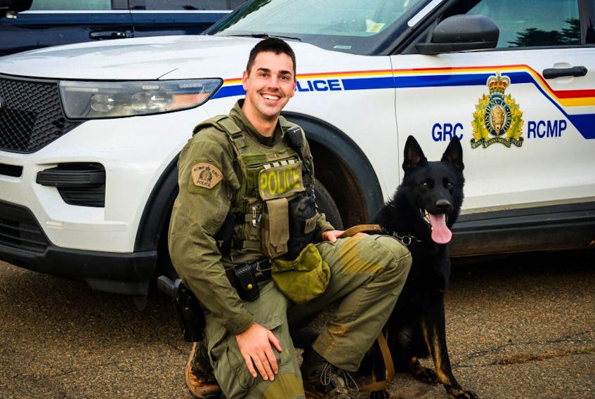 An RCMP police dog team arrested a man who police say broke into a school in Borden-Carleton on Monday, Dec. 5. - Contributed