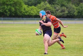 Matthew MacLeod has been playing for the St. FX men's rugby team this year. He credits his start in Pictou County for getting him where he is.
