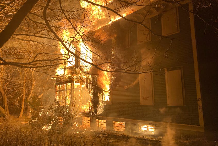 Bryn Mawr Cottage — also known as Baird Cottage — was engulfed in flames early on Friday, Dec. 9, 2022.