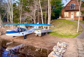 Derek Brown’s seaplane parked at Falls Lake in Vaughan, N.S. It’s now more common for the pilot to fly his seaplane in December than skate on the lake. -CONTRIBUTED