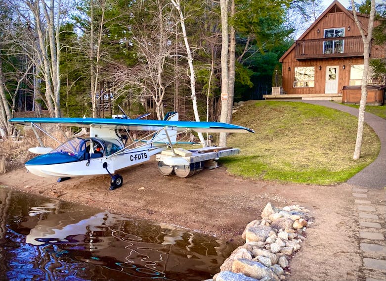 Derek Brown’s seaplane parked at Falls Lake in Vaughan, N.S. It’s now more common for the pilot to fly his seaplane in December than skate on the lake. -CONTRIBUTED
