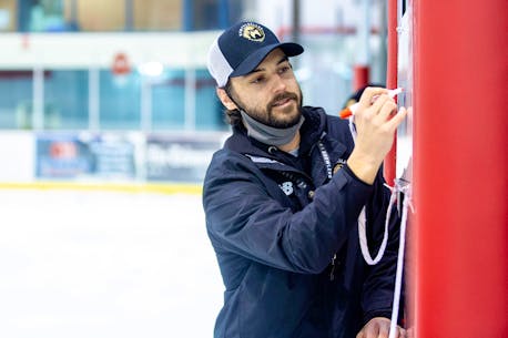 ‘Are you serious?’ From sharpening skates to filling roster spots, Newfoundland Growlers coach rolling with the COVID-19 punches