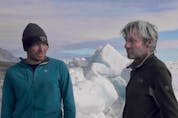 Christopher Horvat and Stephen Smith in a scene from the documentary, Albedo: In Search of a Frozen Ocean. Courtesy, Enduring Ice.