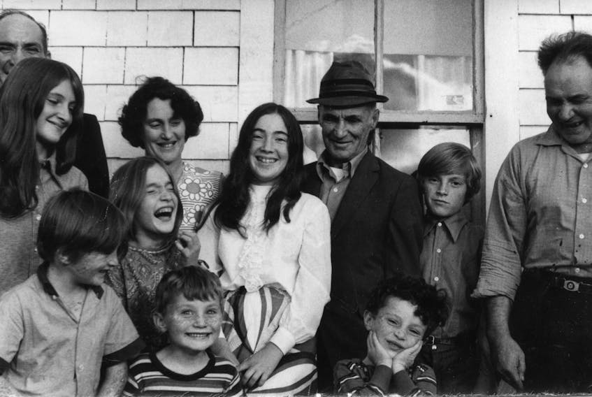 The family of John Allan and Marjorie Beaton pose for a photo in 1970 at the family home in Cape Breton’s Broad Cove Marsh. - Contributed
