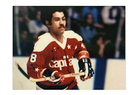 Amherst's Bill Riley during his career with the Washington Capitals.  Courtesy of Tracey Riley - Contributed