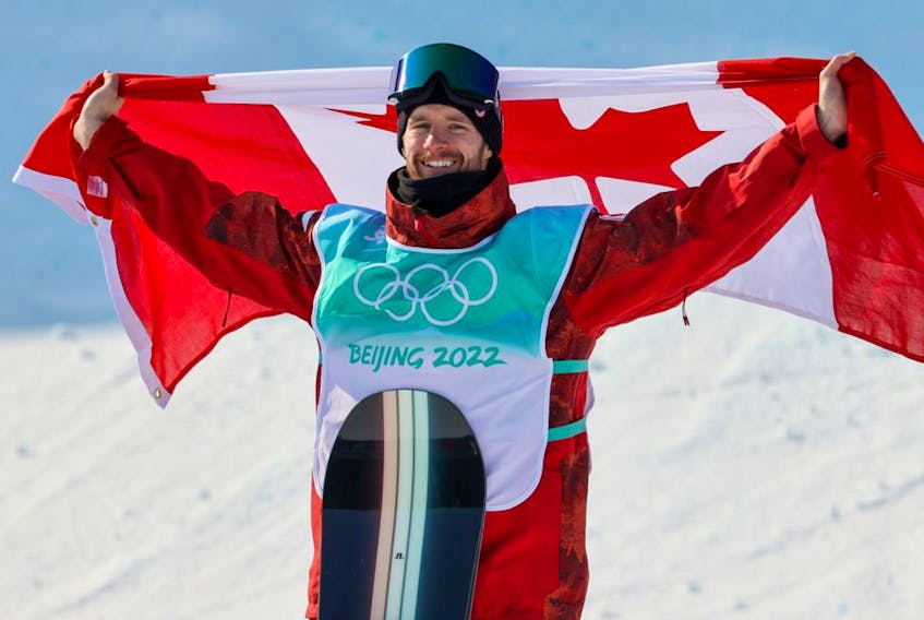  Canadian Max Parrot jumped to a bronze medal in the men’s snowboard big air final at the Beijing 2022 Winter Olympics on Tuesday, February 15, 2022. Gavin Young/Postmedia