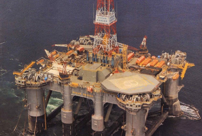 The Ocean Ranger sank Feb. 15, 1982, claiming the lives of 84 workers aboard the rig.