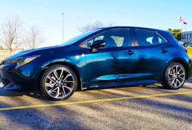 The 2022 Toyota Corolla Hatchback has a sporty look with lots of angles, curves, and bright LED lights. Emily Chung/Postmedia News