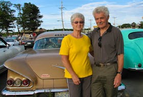 Tom and Pat Harmes of Eastern Passage, Nova Scotia with their 1958 Chevrolet. They’ve owned the car since the mid-1980s, and in 2000, drove it trouble-free across Canada with the Canadian Coasters tour. Gary Porter photo