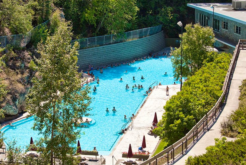  The Radium Hot Springs Pools are the main attraction in Radium Hot Springs.
