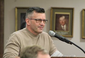 Robert Duffy, co-owner of MacDuff Property Developers, answers questions from Summerside city councillors during a recent meeting. MacDuff is looking to rezone land off Water Street East for Phases 2 and 3 of its Starlite subdivision development. 