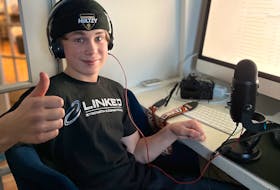 Lucas Hulton, 14, son of Charlottetown Islanders head coach Jim Hulton, has been doing a hockey podcast for the past year that has grabbed listeners from around the world.