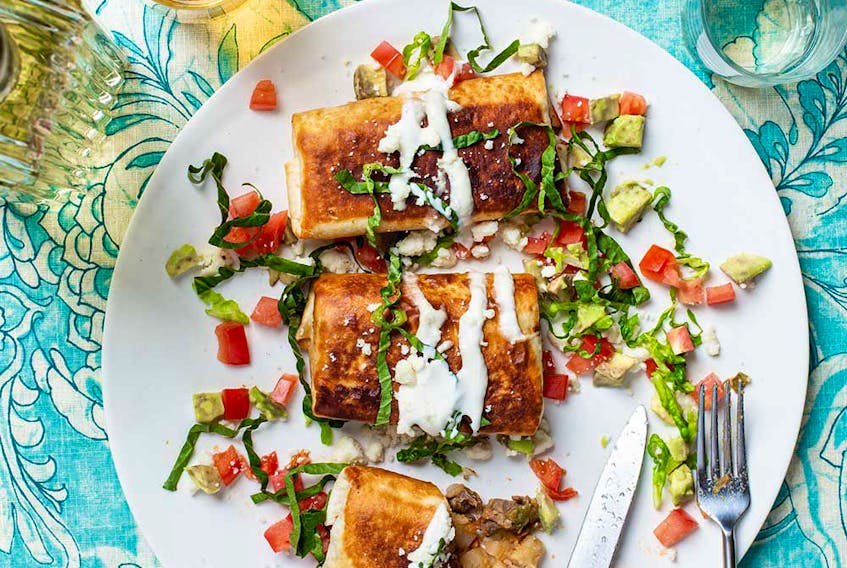 Beef and potato chimis from Treasures of the Mexican Table.