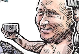 Michael de Adder's editorial cartoon for February 23, 2022. Ukraine, Russia, Vladmir Putin, war, COVID, COVID-19, NATO, nuclear arsenal.