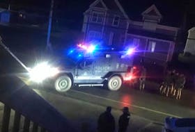 There was a strong police presence at a property in Meteghan Centre on Thursday, Feb. 17, when a search warrant was executed. PHOTO COURTESY OF DAWN SAULNIER