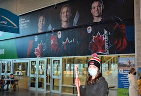 Pictou County Major U-18 Weeks’ goaltender Lisa Mombourquette was one of the many Canadian hockey fans who stayed up into the early morning hours last week to see Stellarton’s Blayre Turnbull and her Team Canada teammates recapture the Olympic gold from the arch-rival Americans.