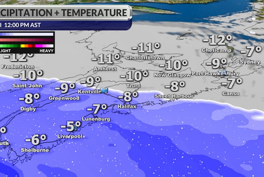 Mainland Nova Scotia is in for another snowfall as a system moves across the province on Friday, Feb. 25, 2022.