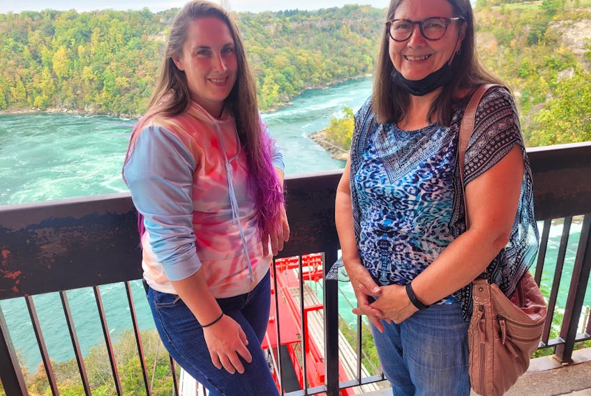 Siobhan Brown and her mother, Gwen Boyce, enjoy vacation time in Niagara Falls. Contributed