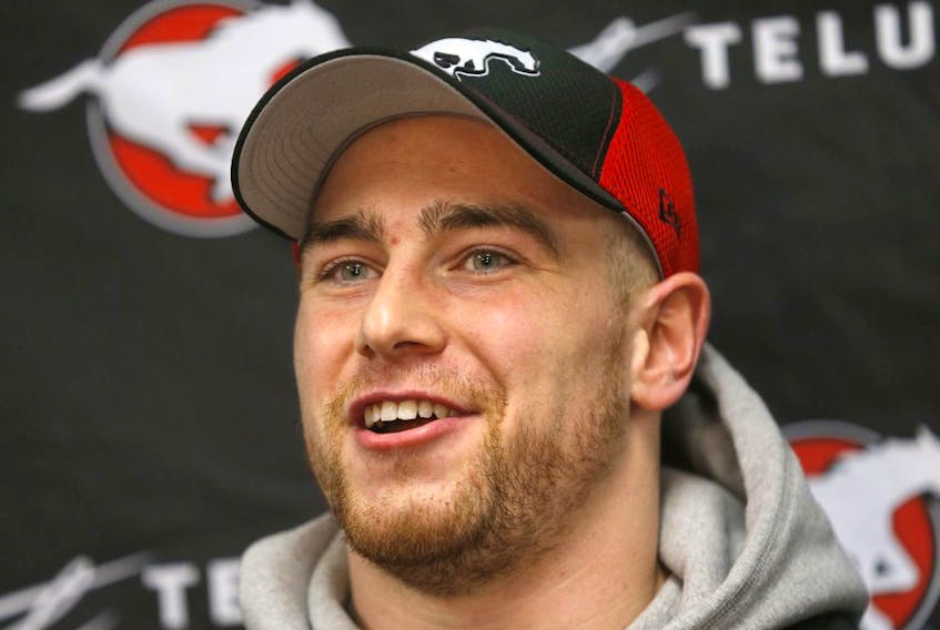 Defensive lineman Connor McGough is back with the Calgary Stampeders after being forced to retire at the end of training camp last year due to myocarditis. 