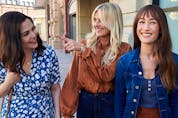  From l to r: Ginnifer Goodwin as Jodie, Eliza Coupe as Amy and Maggie Q as Sarah on ‘Pivoting’ (Bell Media)