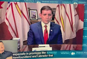 In a virtual Council of the Federation news conference Friday afternoon, Premier Andrew Furey answered a question from The Telegram about what increased federal funding would mean for healthcare delivery in the province. -COMPUTER SCREENSHOT
