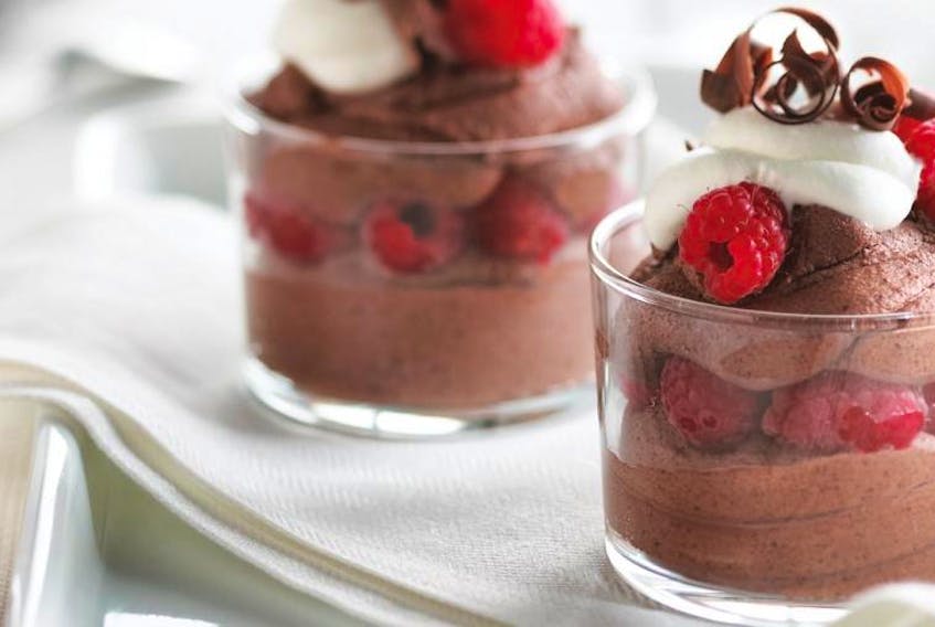  Chocolate Mousse With Raspberries. (Dairy Farmers of Canada)