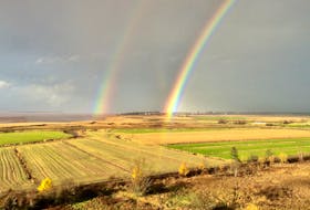 Double rainbow over the Grand Pré dykes last November. 
Ron Stuart/CONTRIBUTED