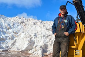 MacKenzie Stead, an excavator operator with Landmark Construction, has been working long hours at the City of Charlottetown’s new snow dump site on Union Road.