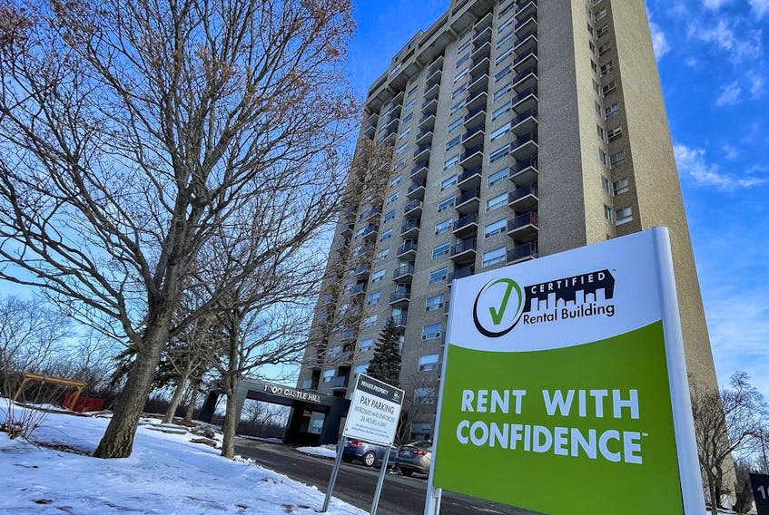 OTTAWA -- The Castleview at 1000 Castle Hill Crescent is one of more than a dozen Ottawa apartment buildings owned by Minto through Minto Apartment REIT. Wednesday, Mar. 9, 2022 -- . ERROL MCGIHON, Postmedia