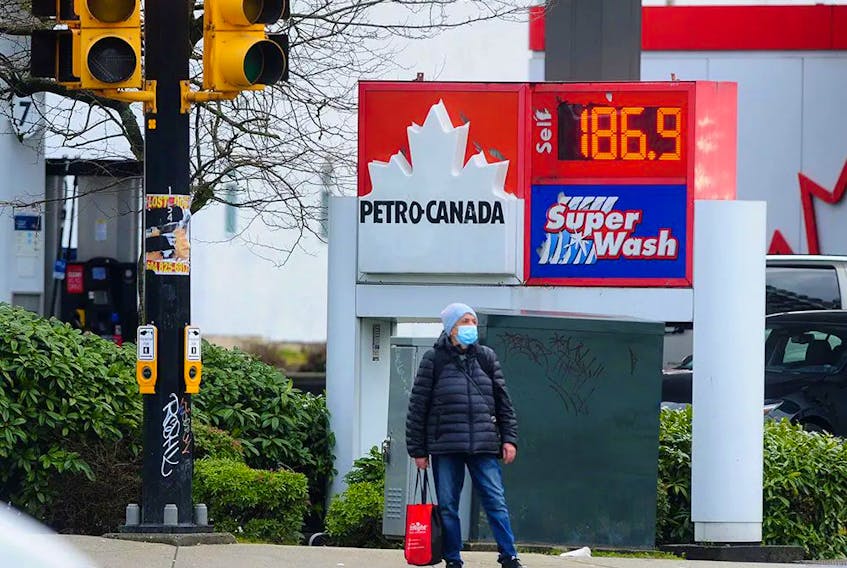 Gas prices are hitting record highs as the effects of the Ukraine crisis hot close to home. Nick Procaylo/Postmedia News