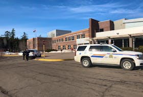 RCMP officers were present during a hold and secure at Northumberland Regional High School in Alma on Friday, March 11.