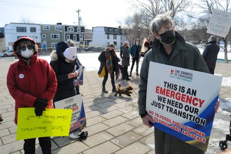 St. John’s protesters want governments to put money into a transition away from N.L. offshore projects like Bay du Nord