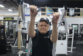 Lester Perry, 90, has been a fixture at Summerside’s Iron Haven gym for nearly 20 years. He has worked hard all his life and has no intention of slowing down now. 