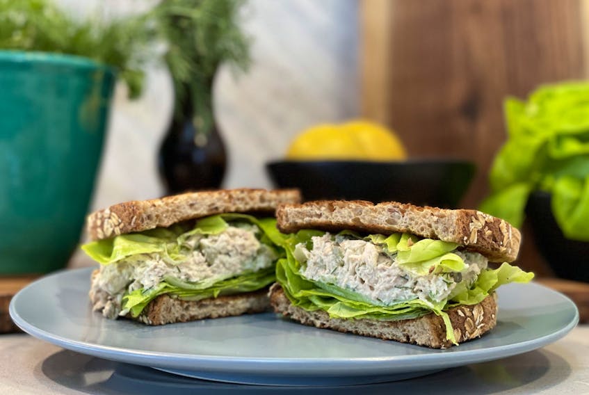  Tuna Salad Sandwich with Celery Hearts and Lemon Caper Remoulade by Lynn Crawford for Oroweat Organic