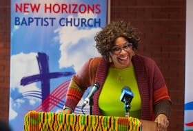 Pastor Rhonda Britton speaks at a press conference at the Halifax North Memorial Library on Wednesday, March 16, 2022. The provincial government announced $1.7 million in funding on Wednesday for the Richard Preston Centre of Excellence at the New Horizons Baptist Church.
Ryan Taplin - The Chronicle Herald