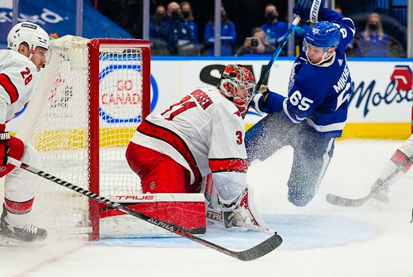 The Maple Leafs play host to the Carolina Hurricanes on Thursday night. 