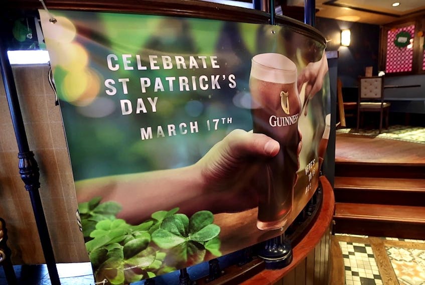 St. Patrick’s Day celebrations are taking place at Irish-themed establishments around Halifax on Thursday, March 17, 2022, including Durty Nelly’s on Argyle Street, where extended operating hours and live music go hand-in-hand with Phase 2 COVID-19 protocol.