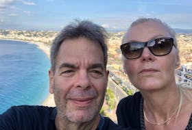 Scott McKinnon and Monica Lundh in Nice, France, in 2019, the year before Scott's cancer diagnosis.