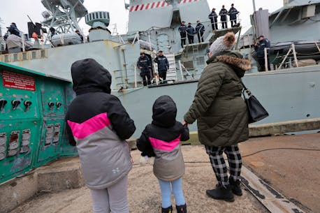 Families send off HMCS Halifax crew as ship sets off for six-month deployment