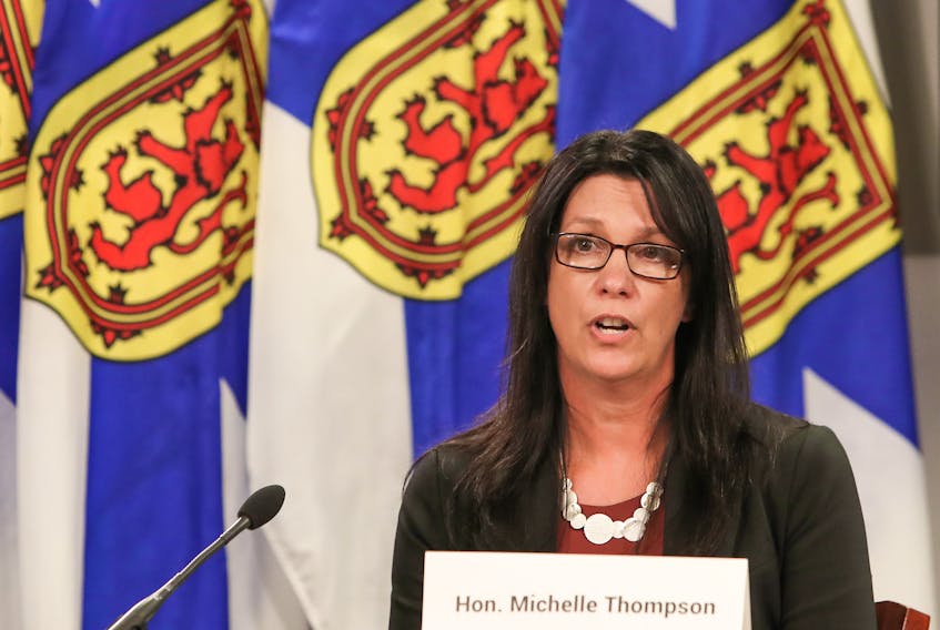 /Michelle Thompson, Nova Scotia's new minister of health speaks at a COVID briefing on September 14, 2021 at the media room, one government place, Halifax.