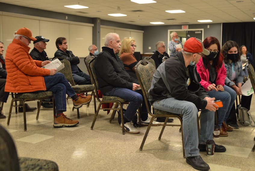 More than a dozen people attended Tuesday night's public consultation session for the forthcoming 2022-23 CBRM budget at Emera Centre Northside. IAN NATHANSON • CAPE BRETON POST