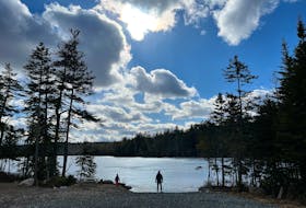 The beautiful view of Flat Lake when you round the corner at the end of the road on Vernon’s Trails in Hammonds Plains is worth the hike. Contributed photo