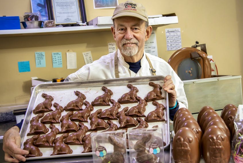 Out of everything they make, Allan Keefe said they have several items that are very popular, and some are seasonal. Their candy cane bark (peppermint bark is a huge hit at Christmastime. Then, at Easter, their top item is their personalized giant Easter eggs. Contributed
